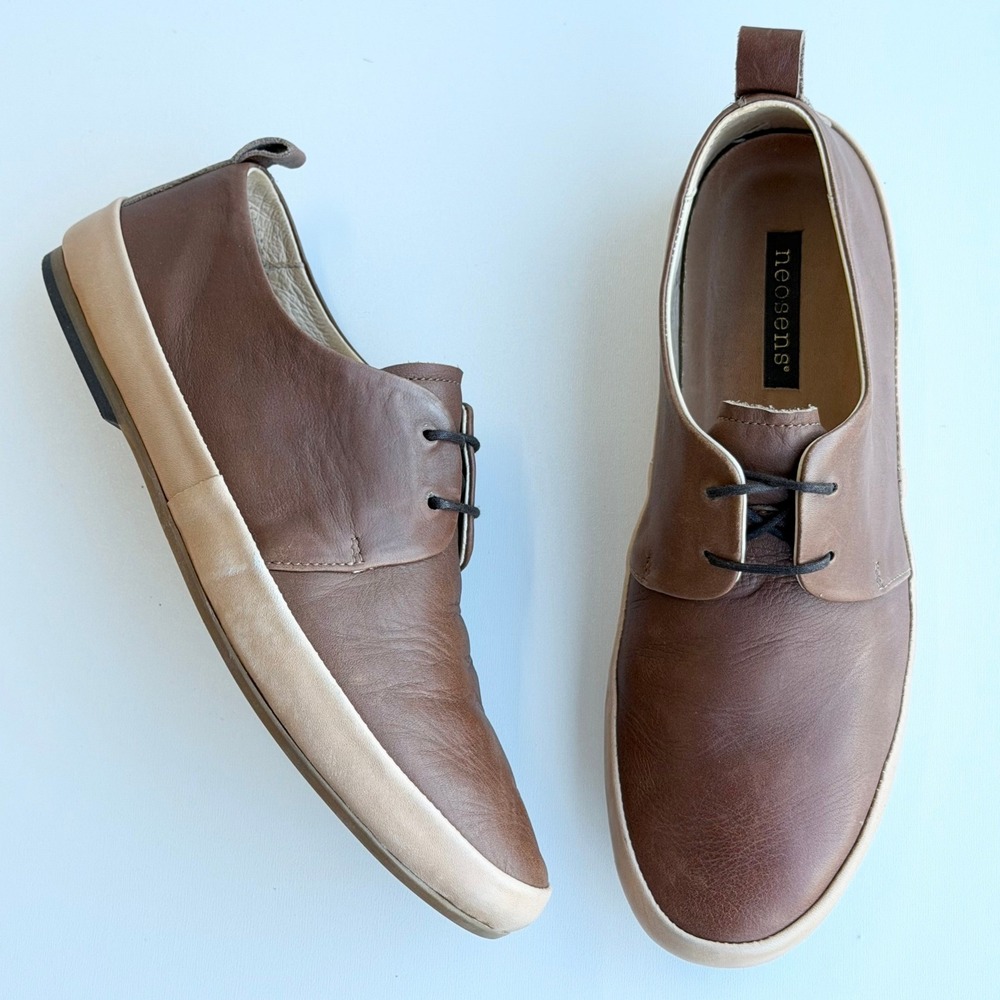 Neosens Fantasy Sneakers‎ Womens 39 (8.5) Brown Leather Lace Up Minimalist Spain
